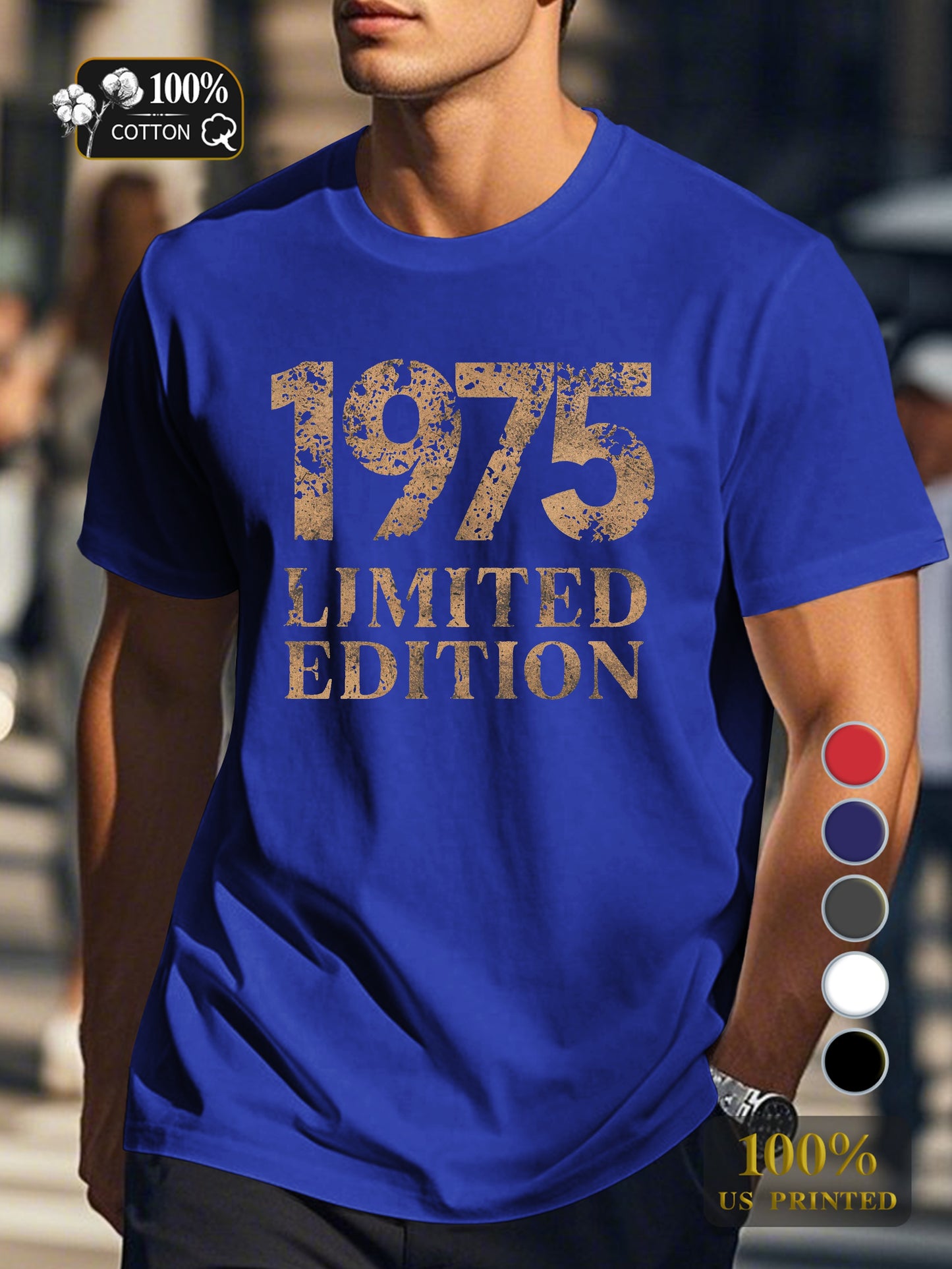 1975 Men's pure cotton Tshirt Comfort Fit