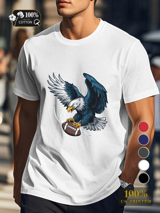 majestic eagle in mid flight Men's pure cotton Tshirt Comfort Fit