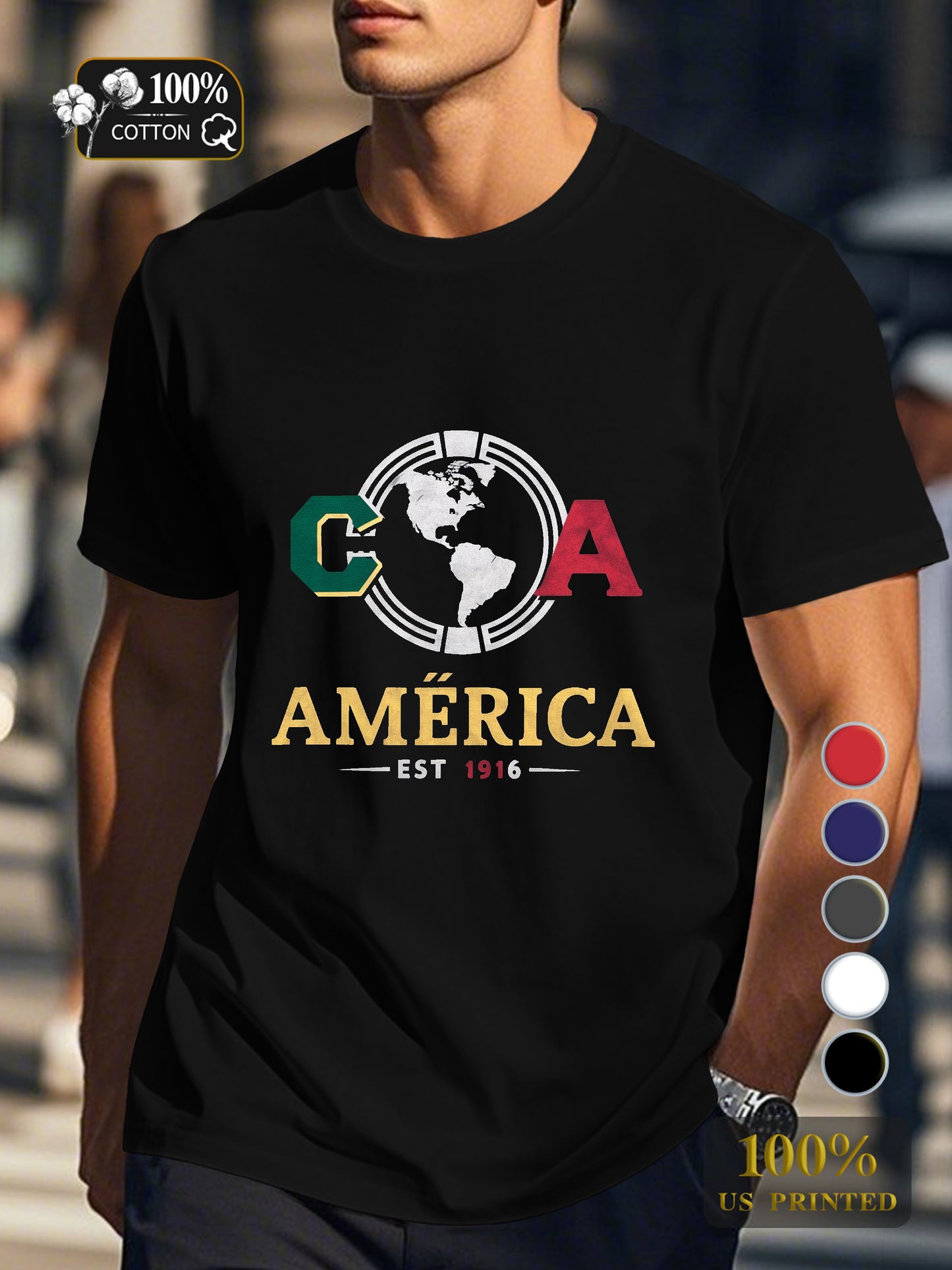 AMERICA emblem Men's pure cotton Tshirt Comfort Fit