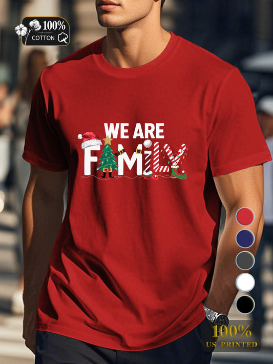 WE ARE FAMILY Men's pure cotton Tshirt Comfort Fit