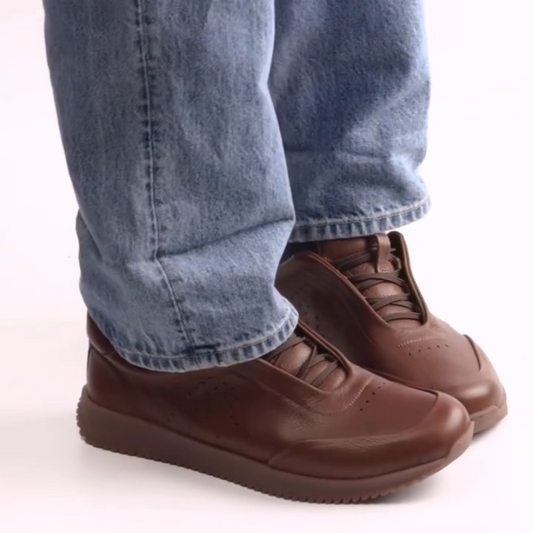 Men's Soft Leather Lace-Up Shoes