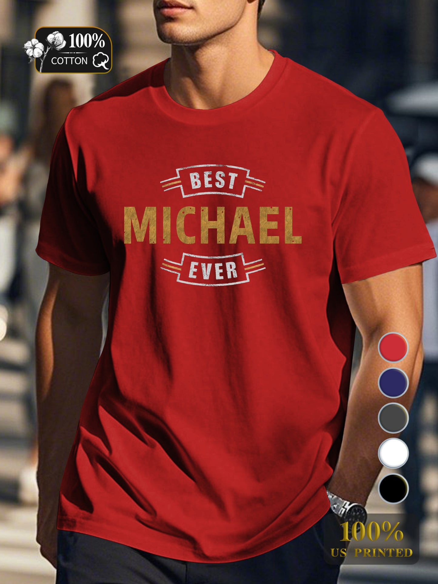 BEST Michael EVER Men's pure cotton Tshirt Comfort Fit