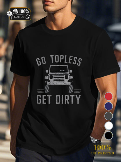 rugged off road vehicle Men's pure cotton Tshirt Comfort Fit