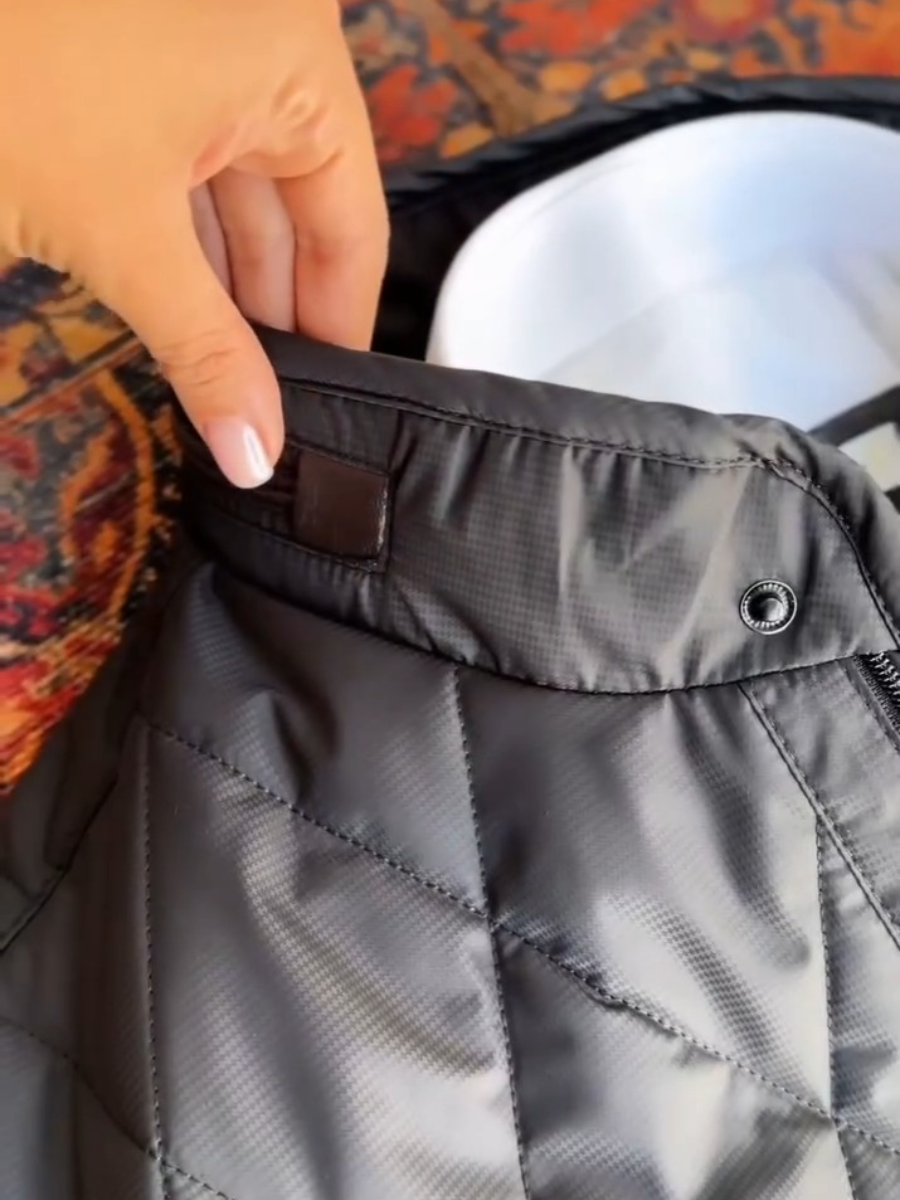 Black Showerproof Diamond Quilted Jacket