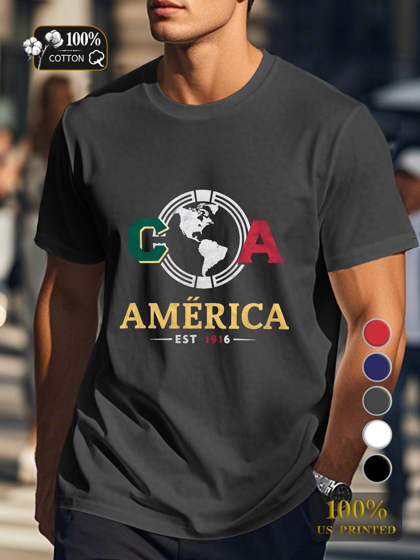 AMERICA emblem Men's pure cotton Tshirt Comfort Fit