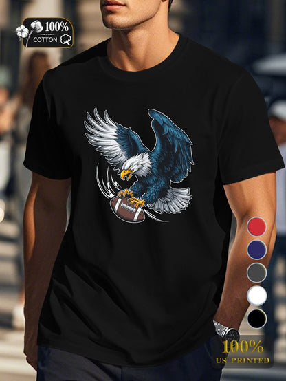 majestic eagle in mid flight Men's pure cotton Tshirt Comfort Fit