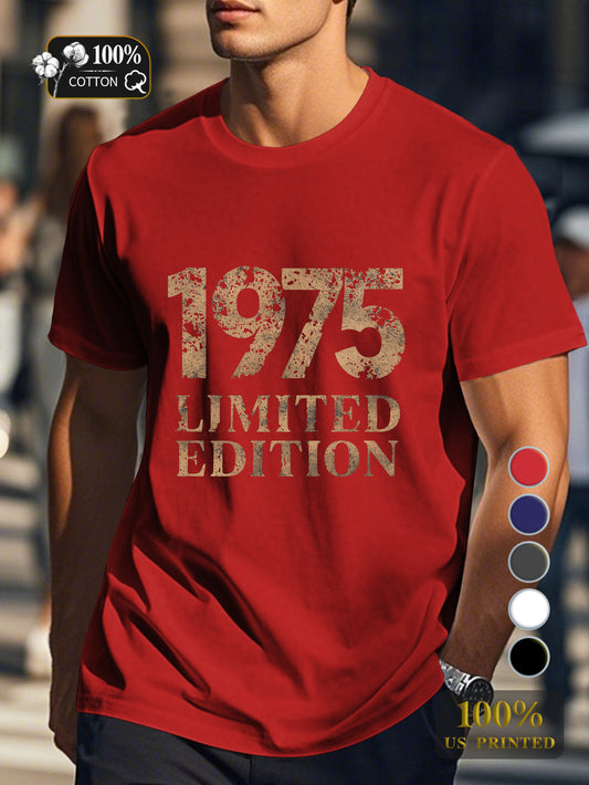 1975 Men's pure cotton Tshirt Comfort Fit