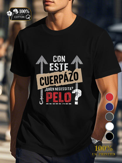 Spanish humorous illustration Men's pure cotton Tshirt Comfort Fit