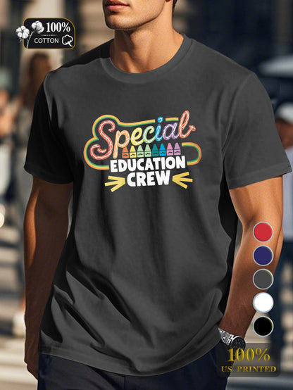 Special EDUCATION CREW Men's pure cotton Tshirt Comfort Fit