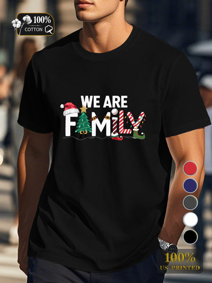WE ARE FAMILY Men's pure cotton Tshirt Comfort Fit