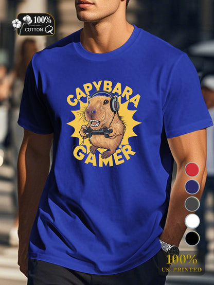 CAPYBARA GAMER Men's pure cotton Tshirt Comfort Fit