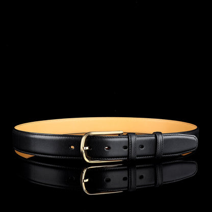 BELTLEY Classic Calfskin Leather Dress Belt – 1.38 Inches