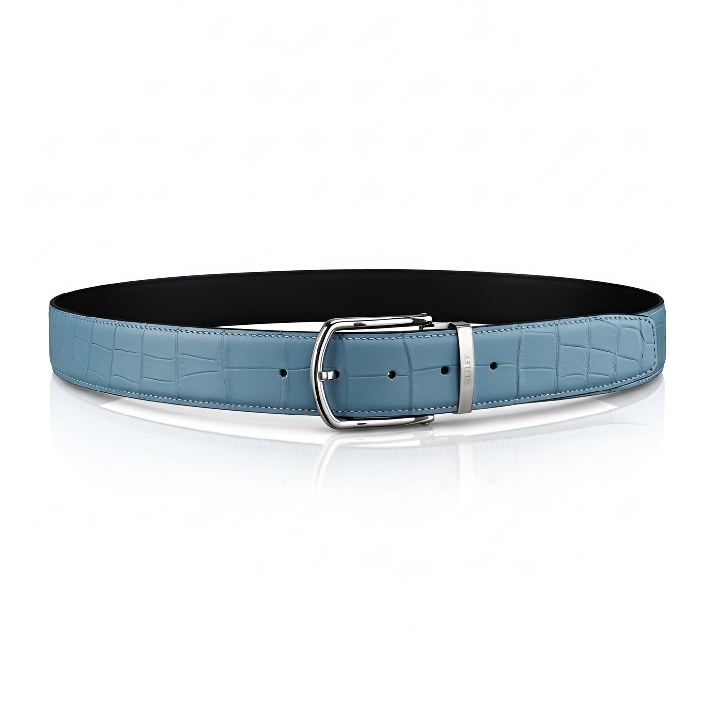 BELTLEY Men's Real Nile Crocodile Skin Belt | Matte Finish | 1.5" Wide