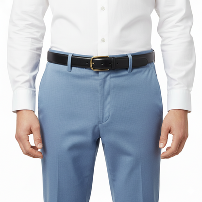 BELTLEY Classic Calfskin Leather Dress Belt – 1.38 Inches