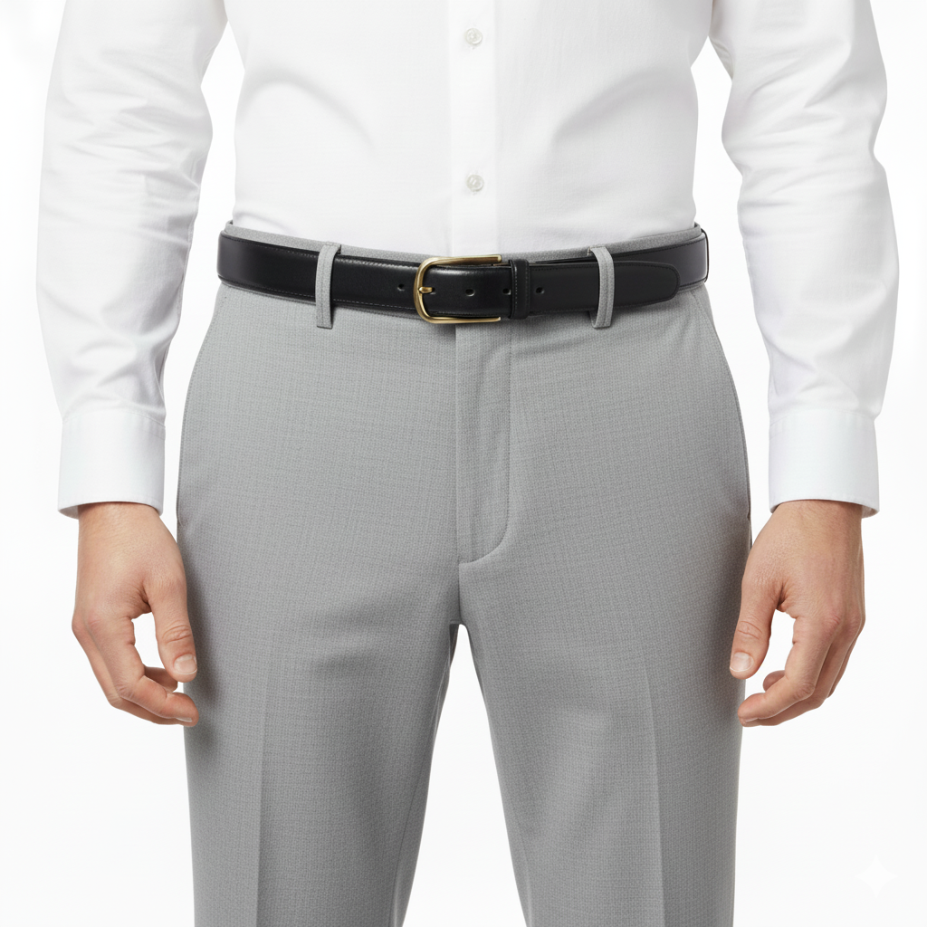 BELTLEY Classic Calfskin Leather Dress Belt – 1.38 Inches