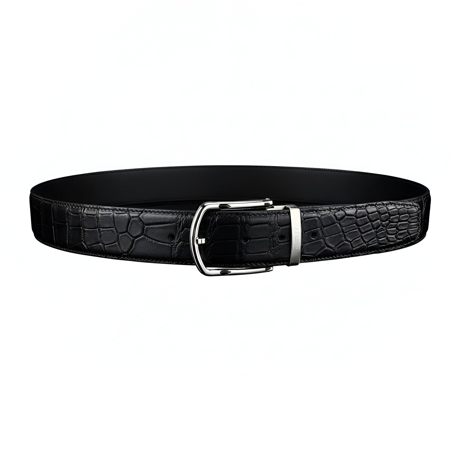 BELTLEY Men's Real Nile Crocodile Skin Belt | Matte Finish | 1.5" Wide