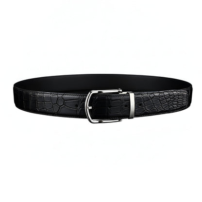 BELTLEY Men's Real Nile Crocodile Skin Belt | Matte Finish | 1.5" Wide