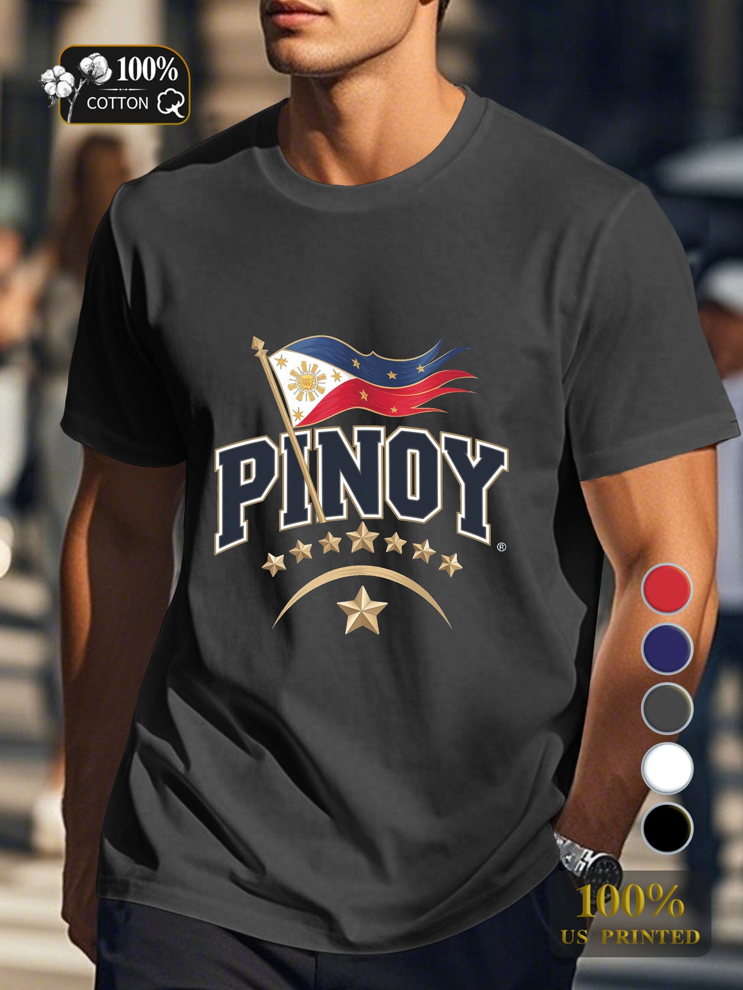Filipino pride illustration Men's pure cotton Tshirt Comfort Fit