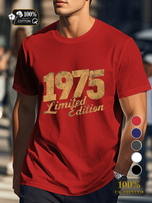 1975 LIMITED EDITION Men's pure cotton Tshirt Comfort Fit