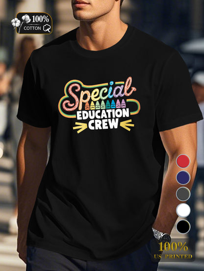 Special EDUCATION CREW Men's pure cotton Tshirt Comfort Fit