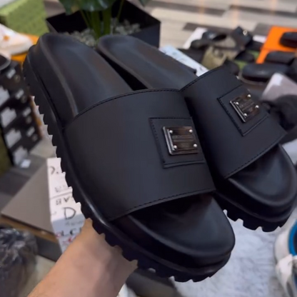 Comfortable Leather Non-slip Slippers