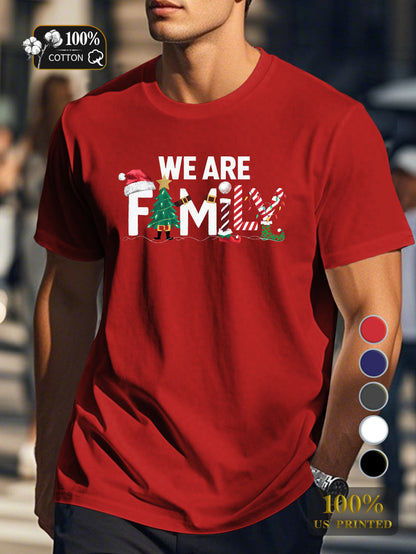 WE ARE FAMILY Men's pure cotton Tshirt Comfort Fit
