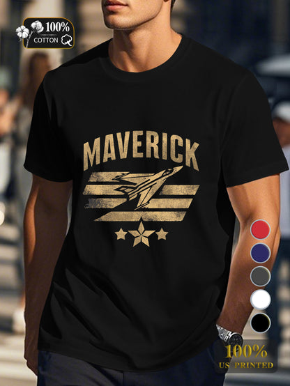 MAVERICK Men's pure cotton Tshirt Comfort Fit