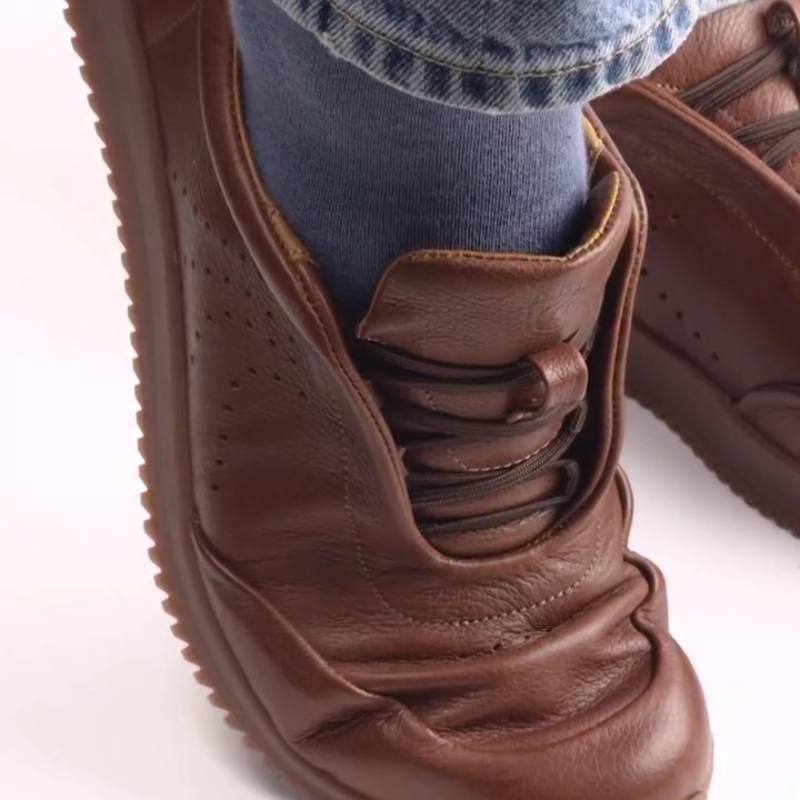 Men's Soft Leather Lace-Up Shoes