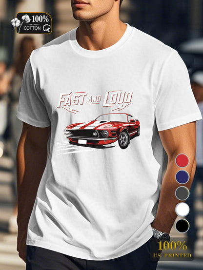 FAST AND LOUD Men's pure cotton Tshirt Comfort Fit
