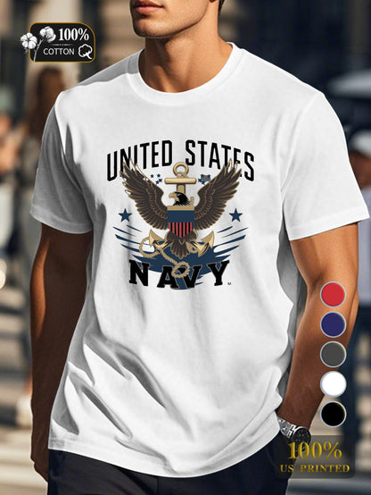 UNITED STATES NAVY Men's pure cotton Tshirt Comfort Fit
