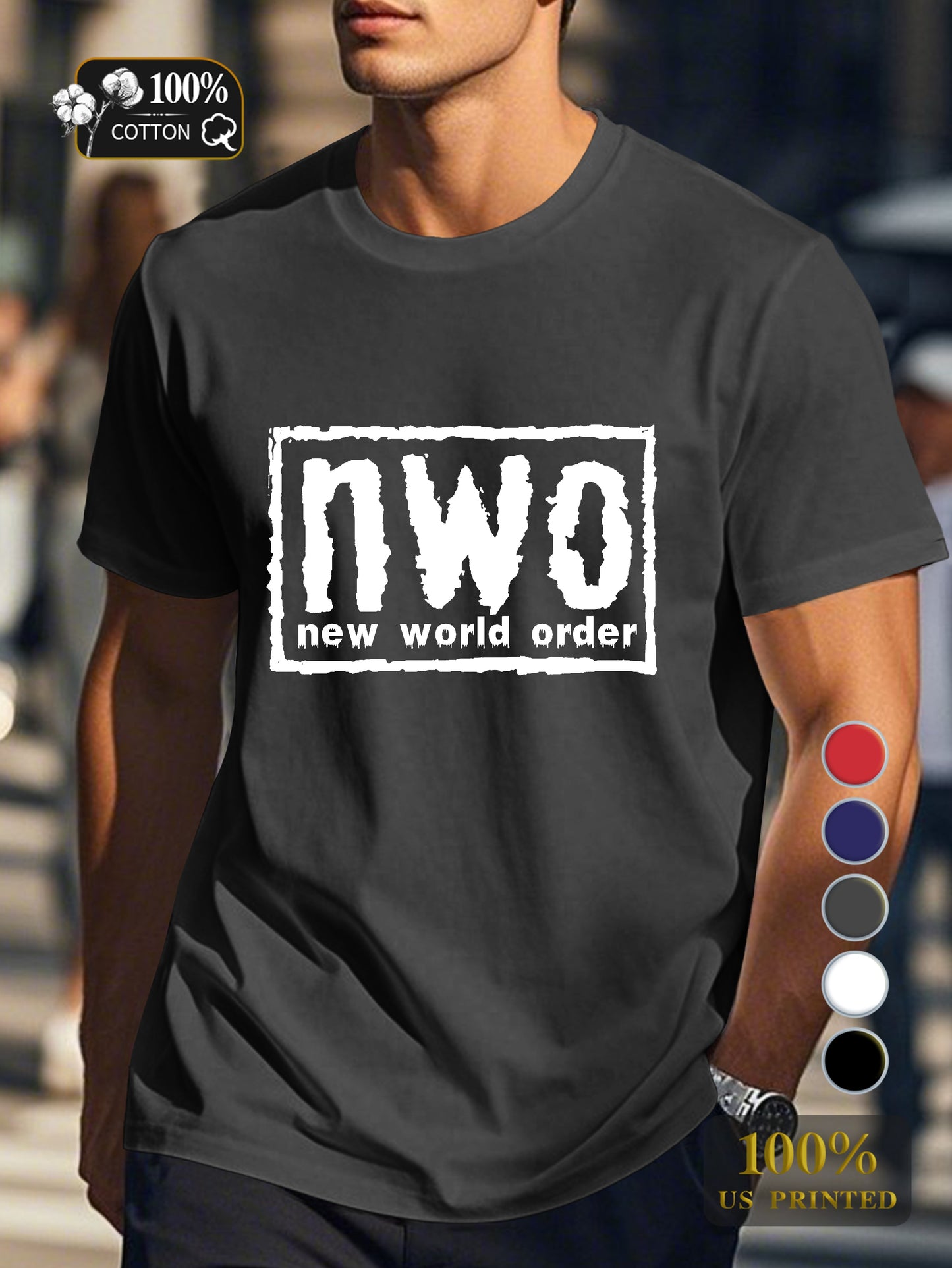 new world order Men's pure cotton Tshirt Comfort Fit