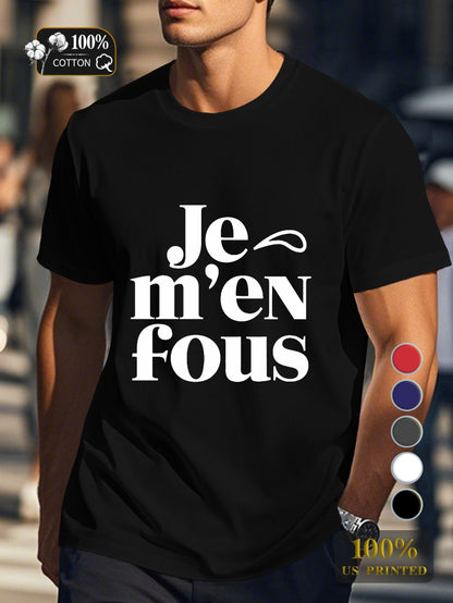 I DON T CARE Men's pure cotton Tshirt Comfort Fit