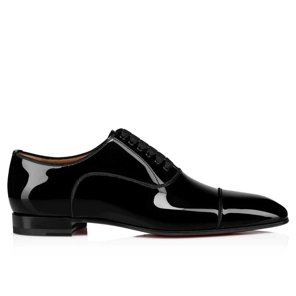 LaceUp Patent Leather Black Oxfords