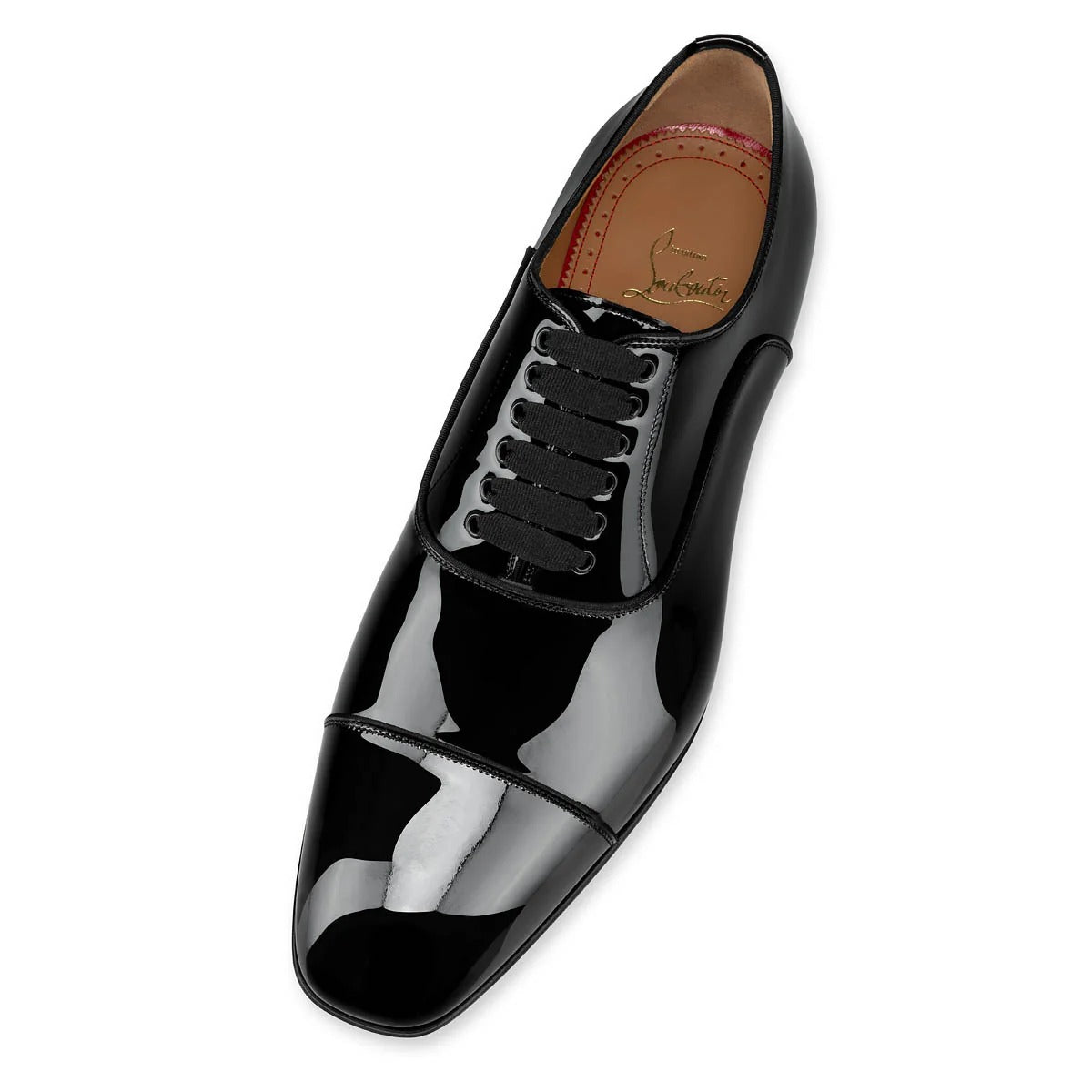 LaceUp Patent Leather Black Oxfords