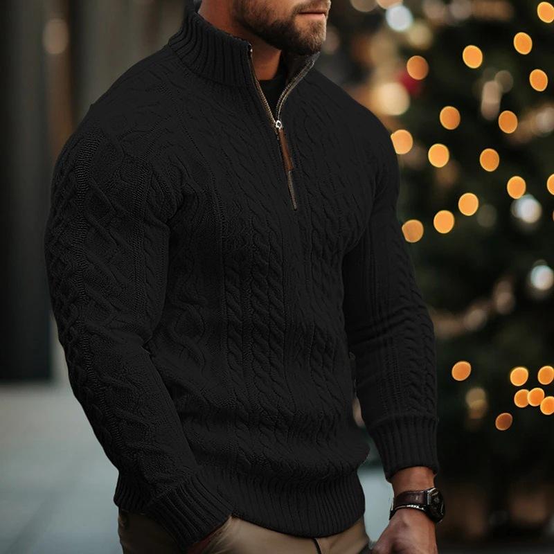 Winter New Men's Half Zip Sweater Jacket