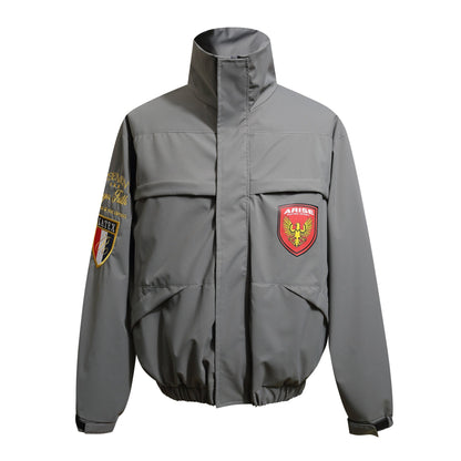 Vintage Classic Badge Bomber Jacket Coat