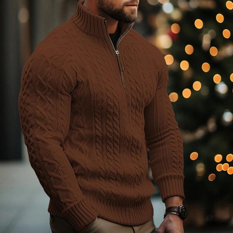 Winter New Men's Half Zip Sweater Jacket