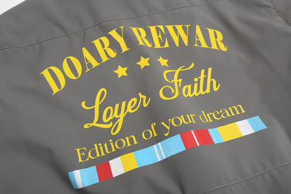 Vintage Classic Badge Bomber Jacket Coat