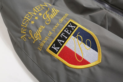 Vintage Classic Badge Bomber Jacket Coat