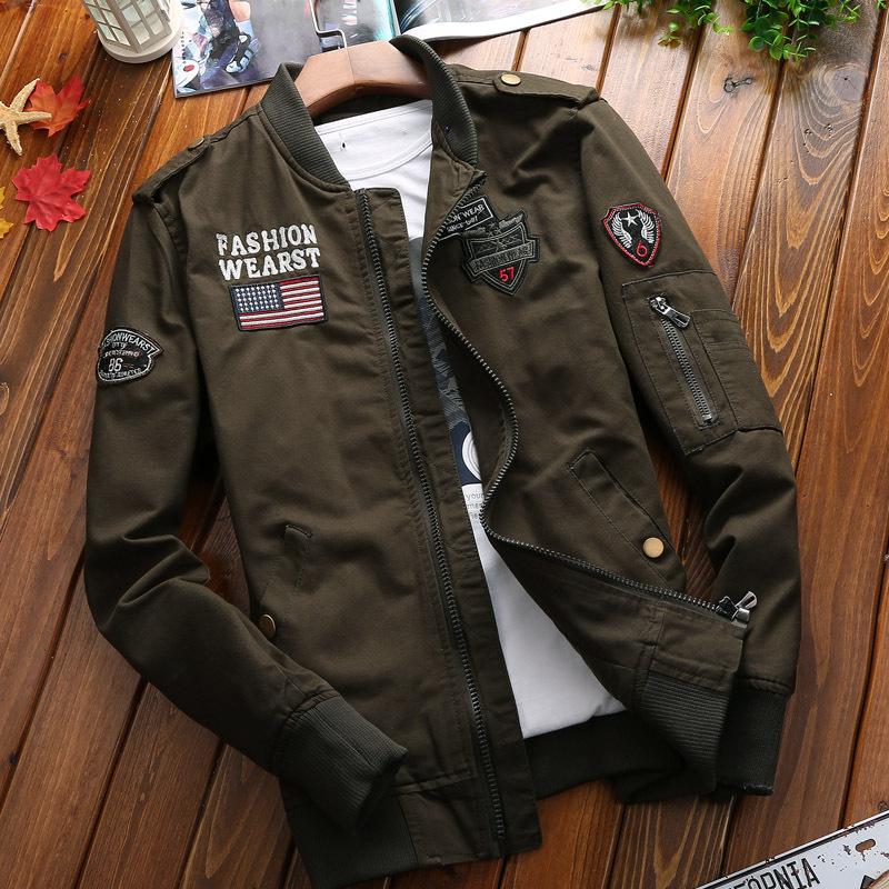 Spring and autumn large size loose outdoor casual military jacket