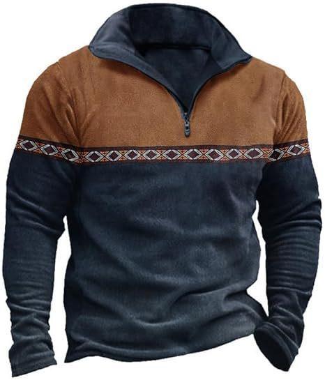 3D Digital Print Men's Half Zip Sweat