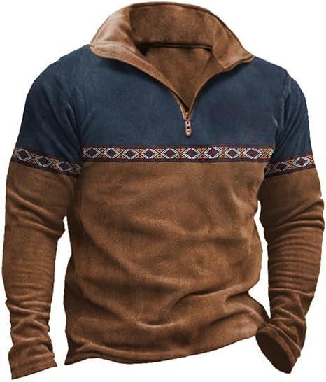 3D Digital Print Men's Half Zip Sweat