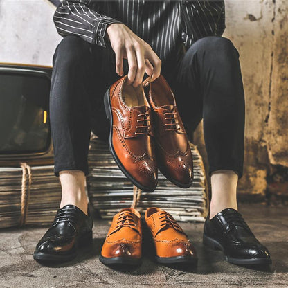 Formal Fashion Retro Brogue Men's Shoes