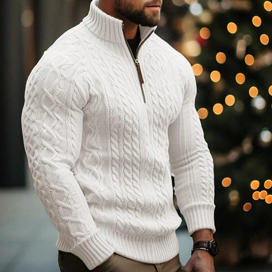 Winter New Men's Half Zip Sweater Jacket