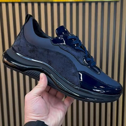 New style bright leather soft sole air cushion shock-absorbing casual shoes